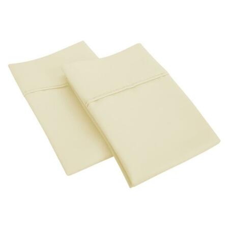 IMPRESSIONS 1200 King Pillowcase Set, Solid Cotton Rich - Ivory CR1200KGPC SLIV